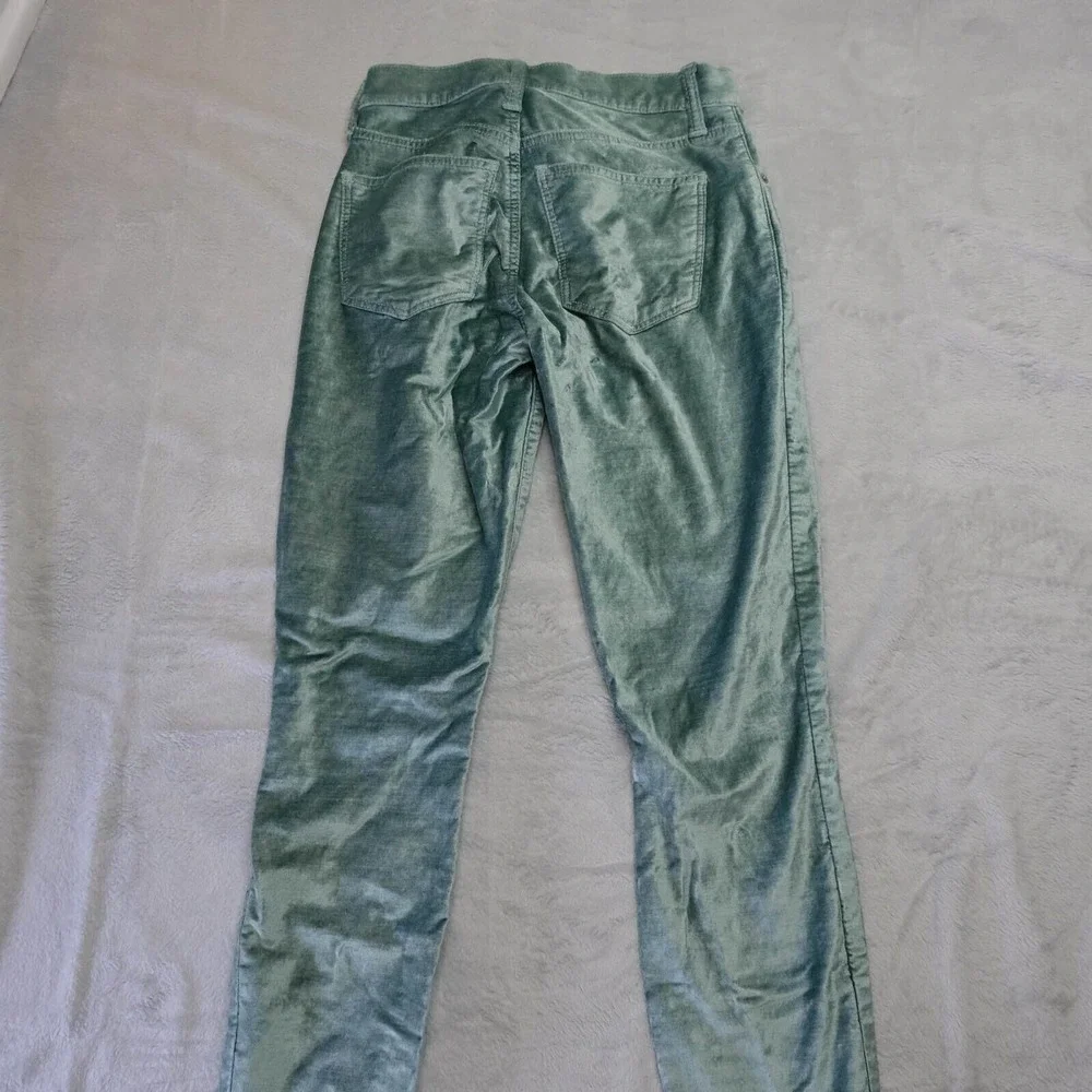 LUCKY BRAND Womens 00 Ava Antartica Sea Foam Crushed Velvet Skinny Jeans Pants - Picture 14 of 16